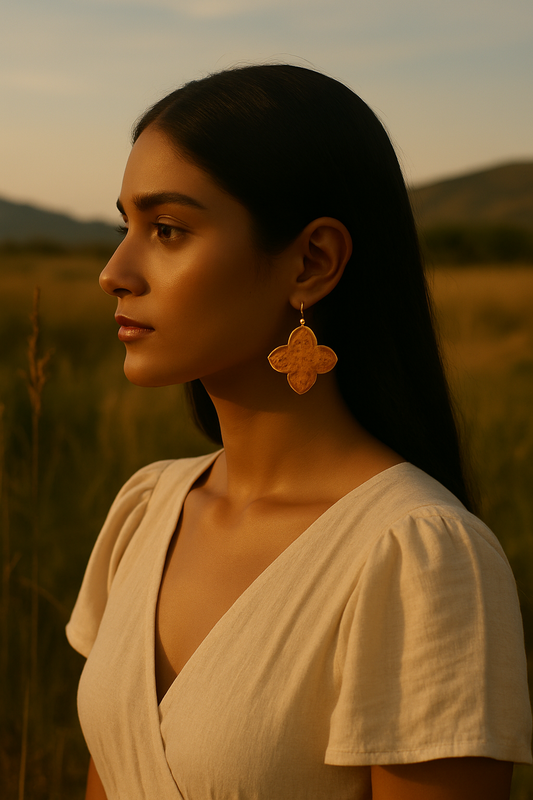 AYOMÉA Shanti Bloom Tassel Earrings