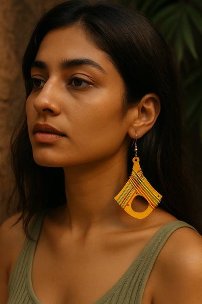 AYOMÉA Amarā Citrine Threads Earrings