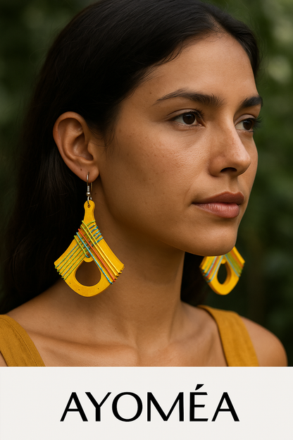 AYOMÉA Amarā Citrine Threads Earrings
